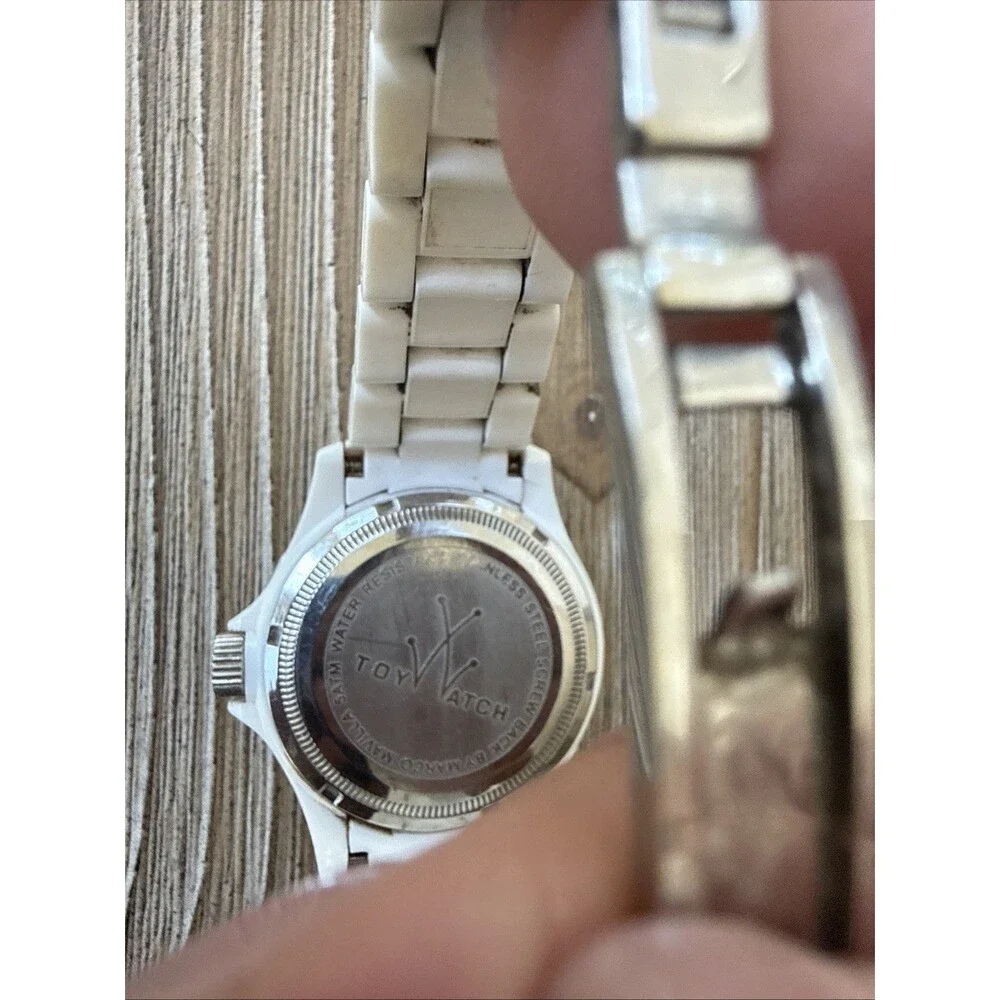 ToyWatch Women's White Ceramic Bracelet Quartz Analog Watch Non Working